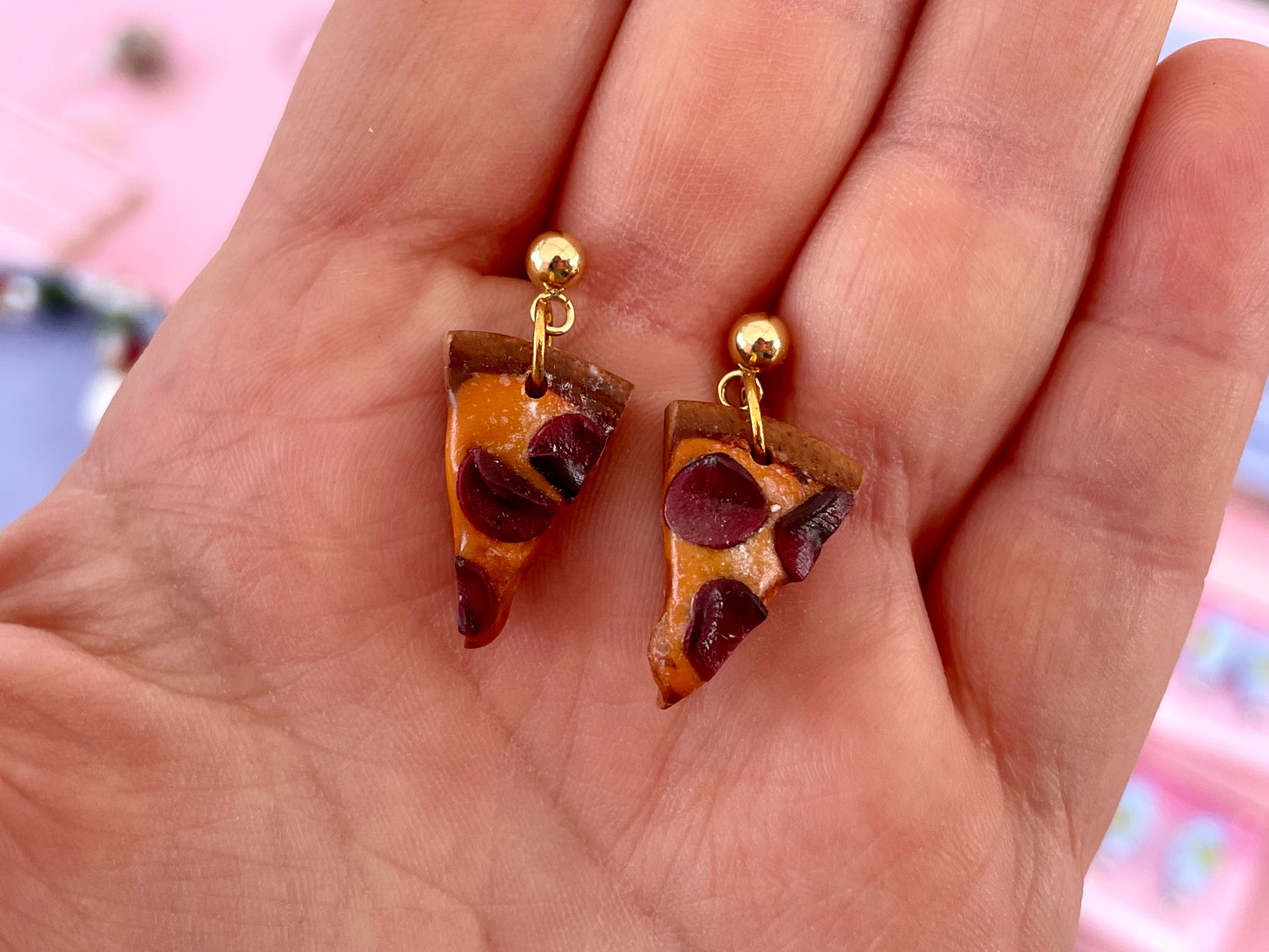 Pepperoni Pizza Earrings