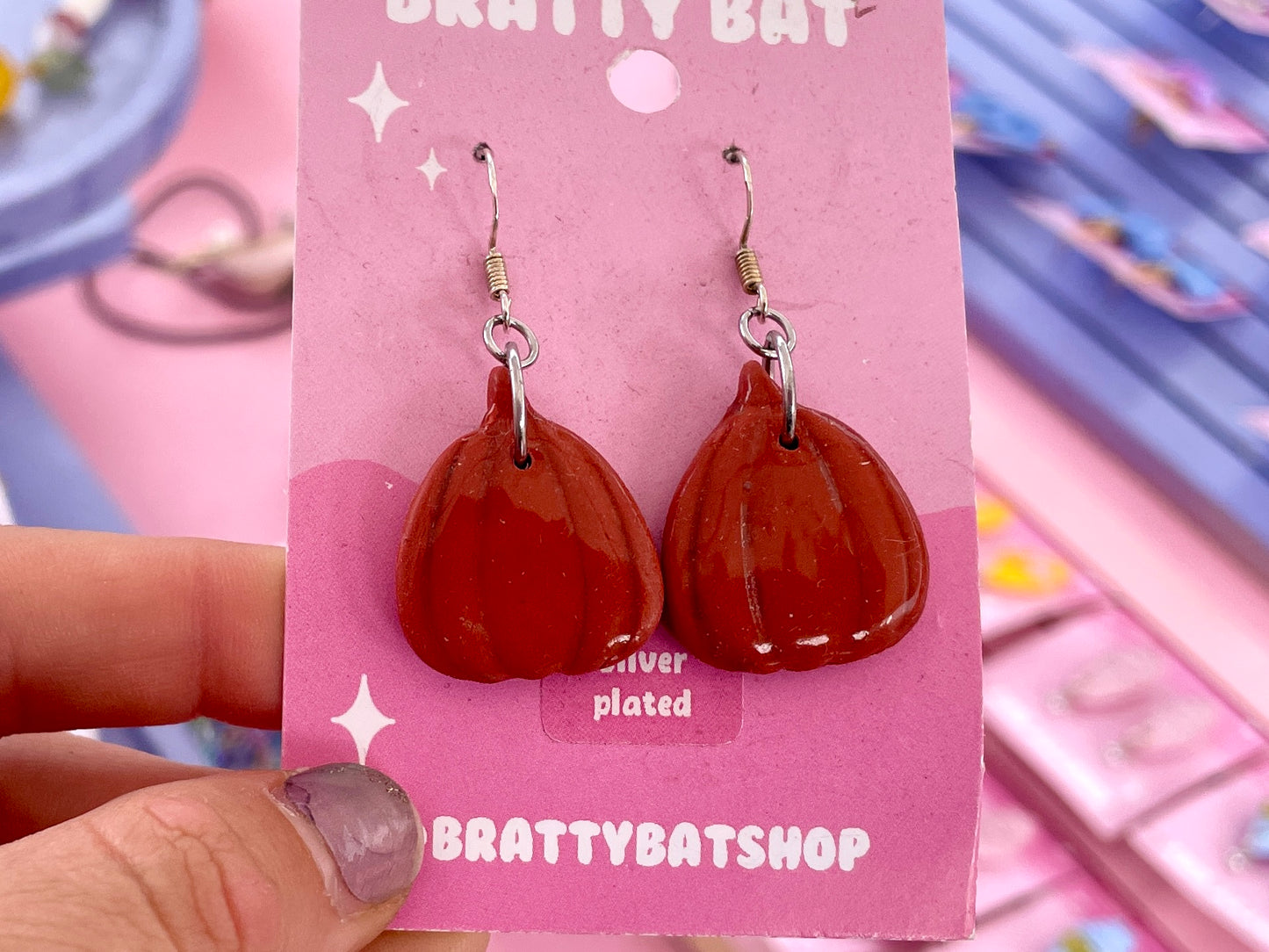 Round Pumpkin Earrings