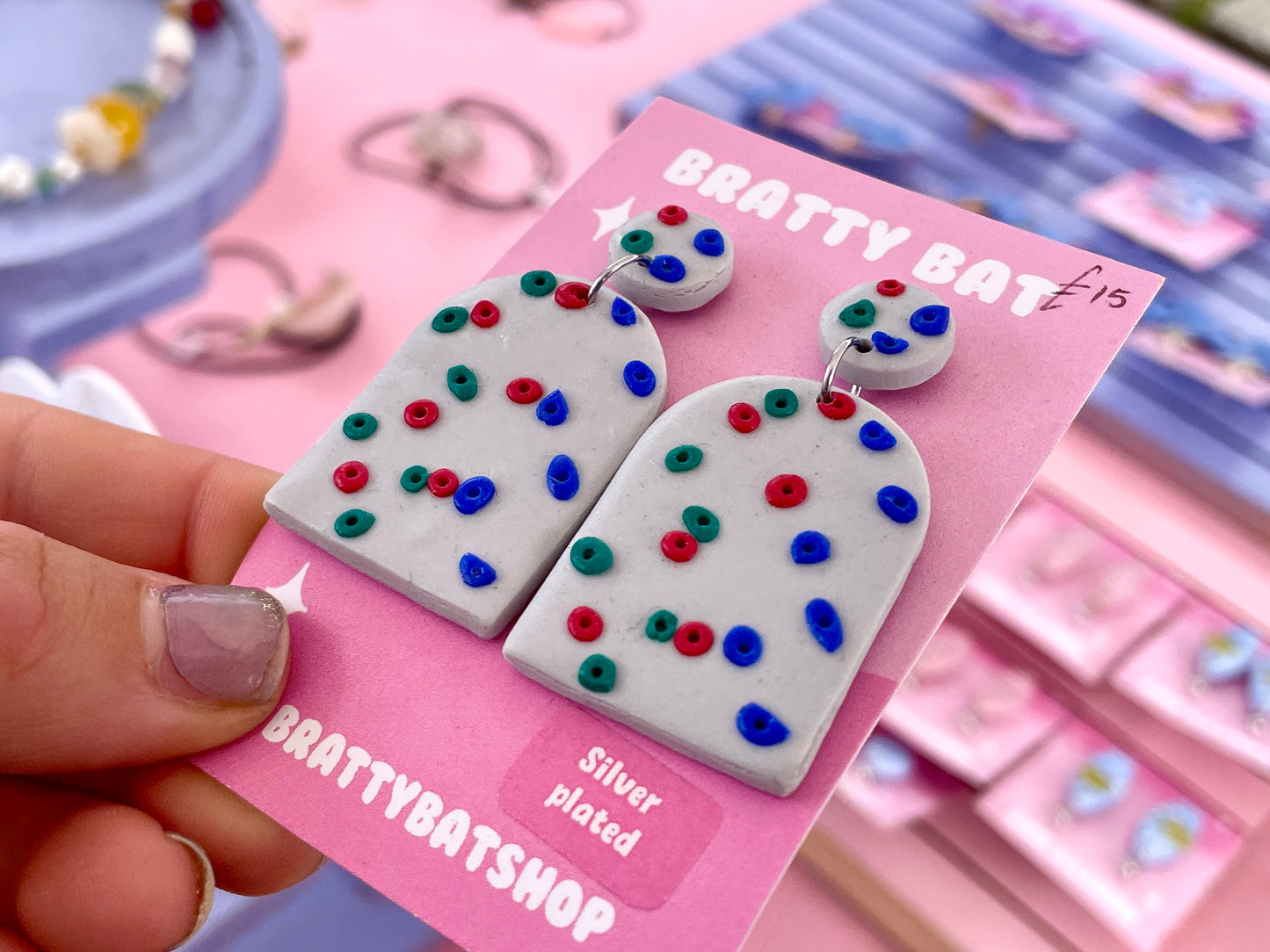 Rock Climbing / Bouldering Wall Stud Earrings - Arch Shaped Dangles