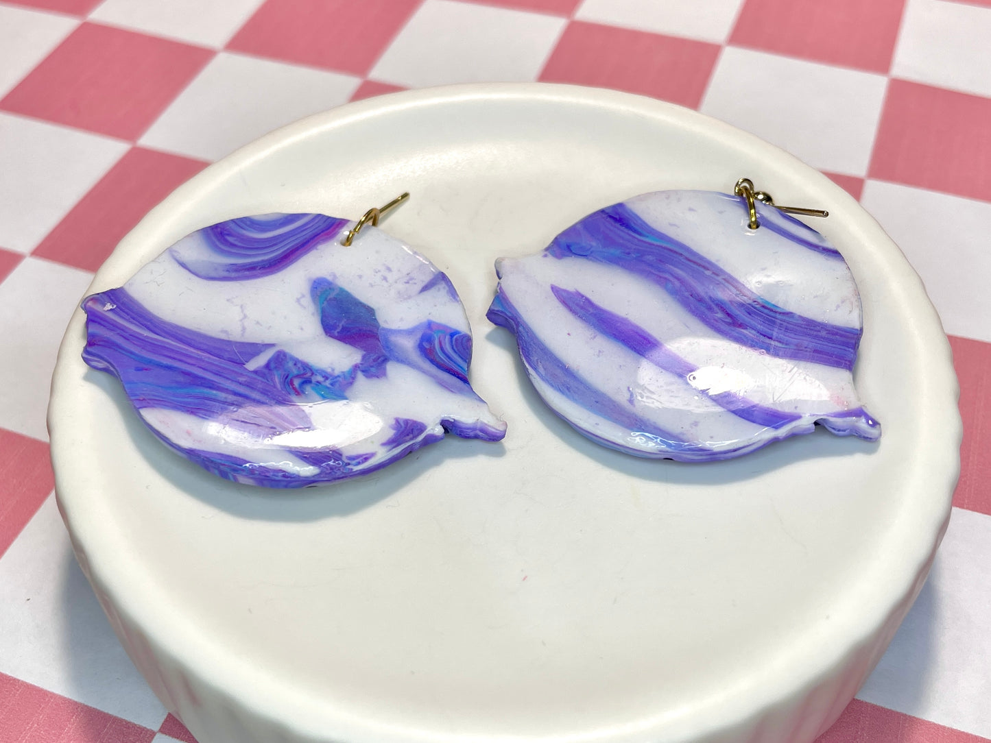 Sun and Stars Purple Earrings