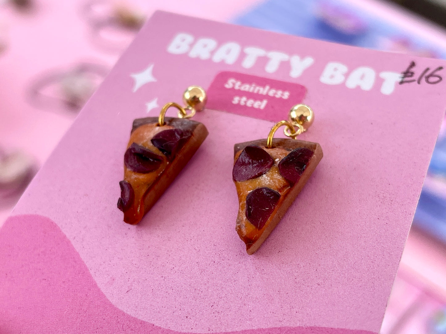 Pepperoni Pizza Earrings
