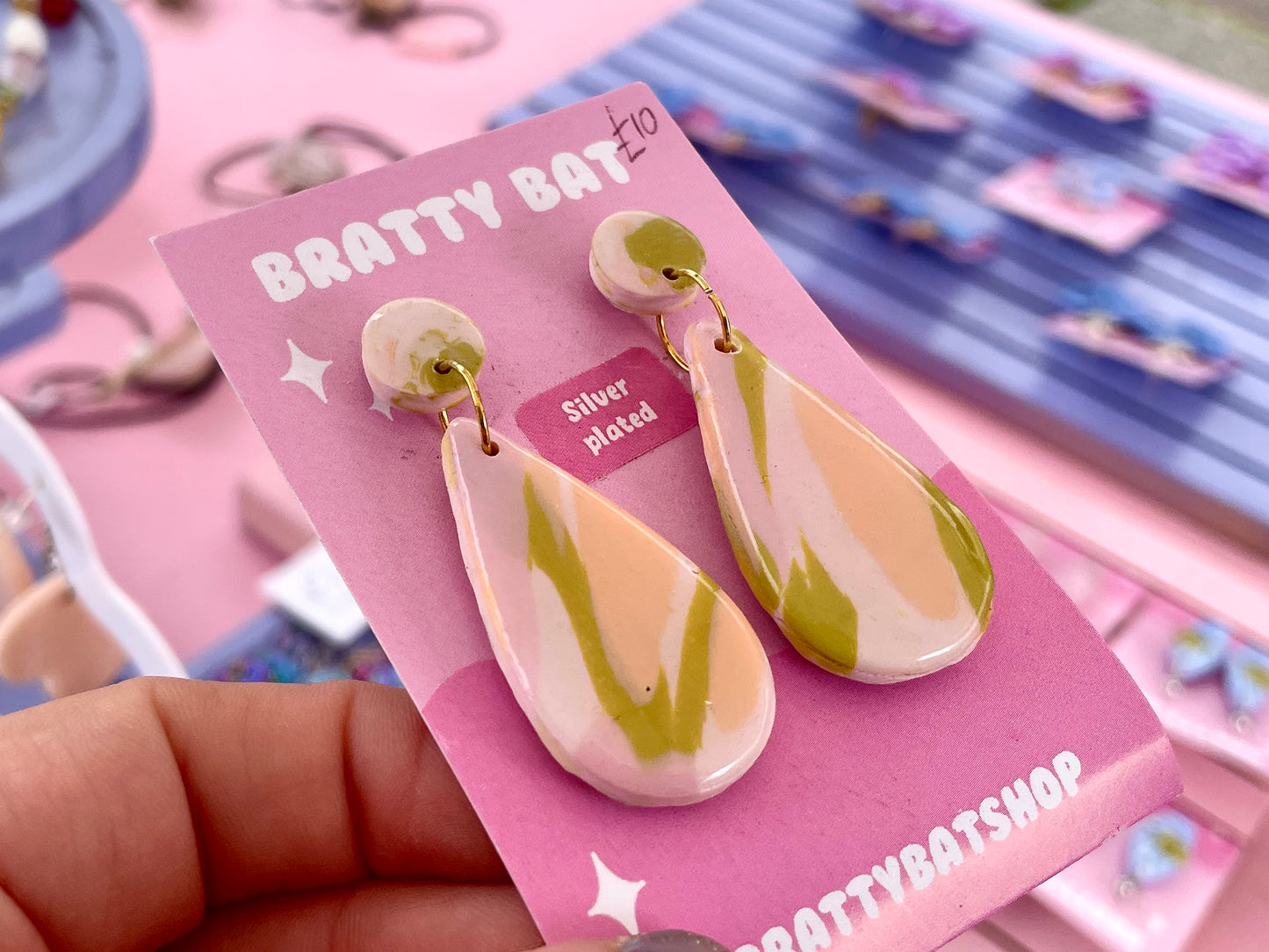Marbled Muted Colour Earrings