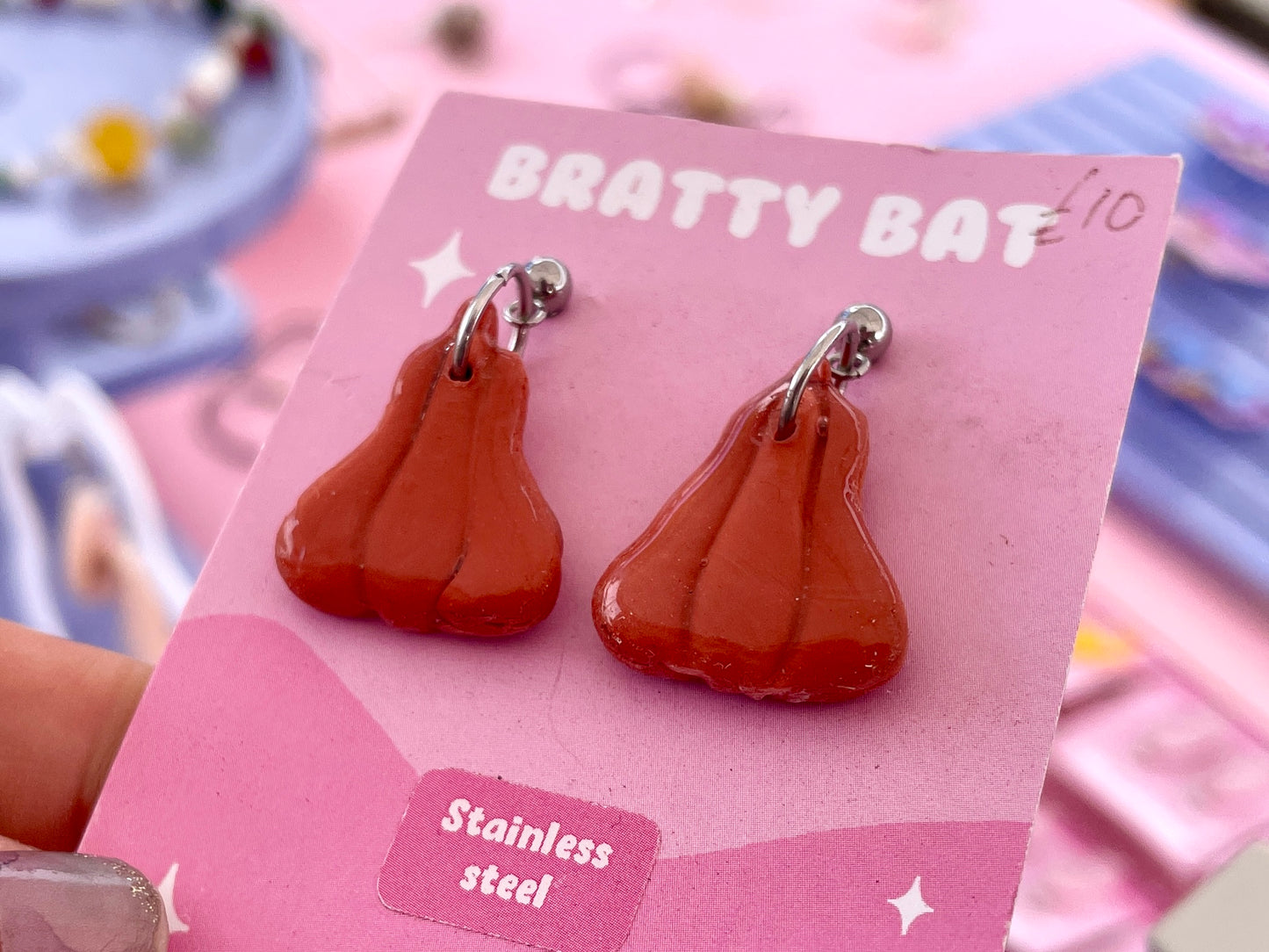 Long Pumpkin Earrings