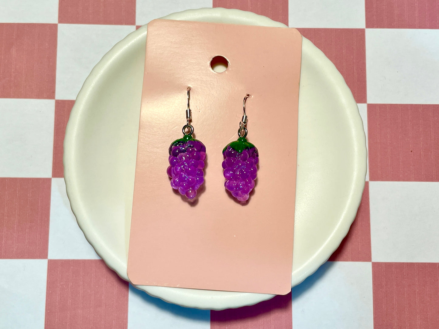 Purple Grape Earrings