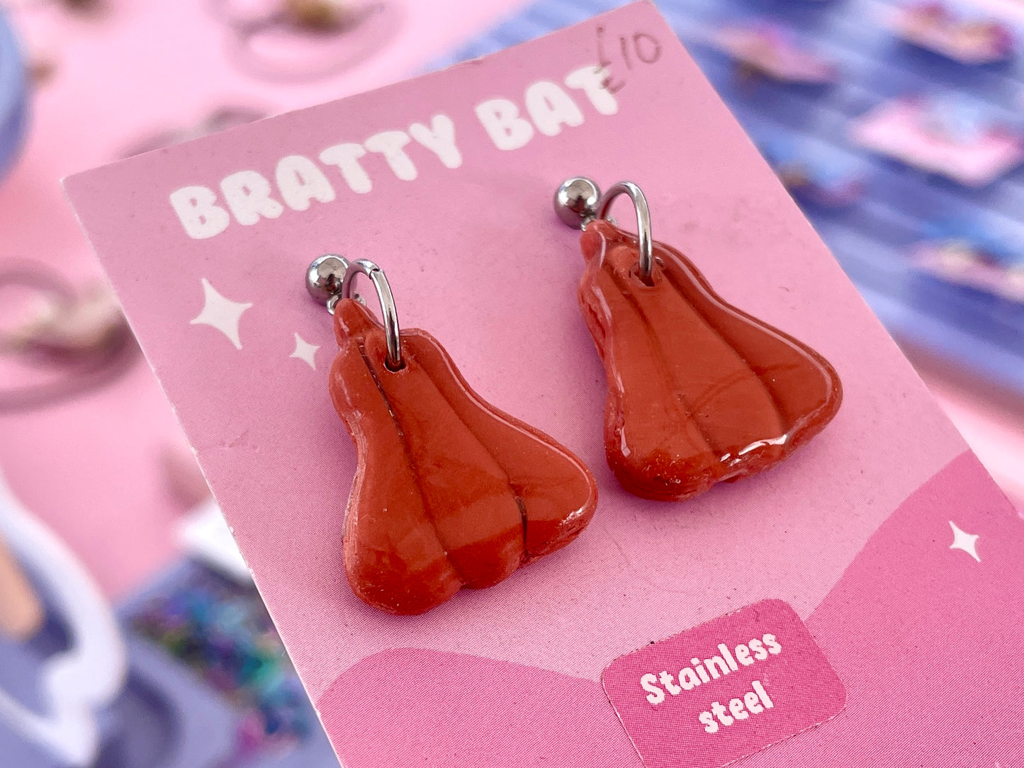 Long Pumpkin Earrings