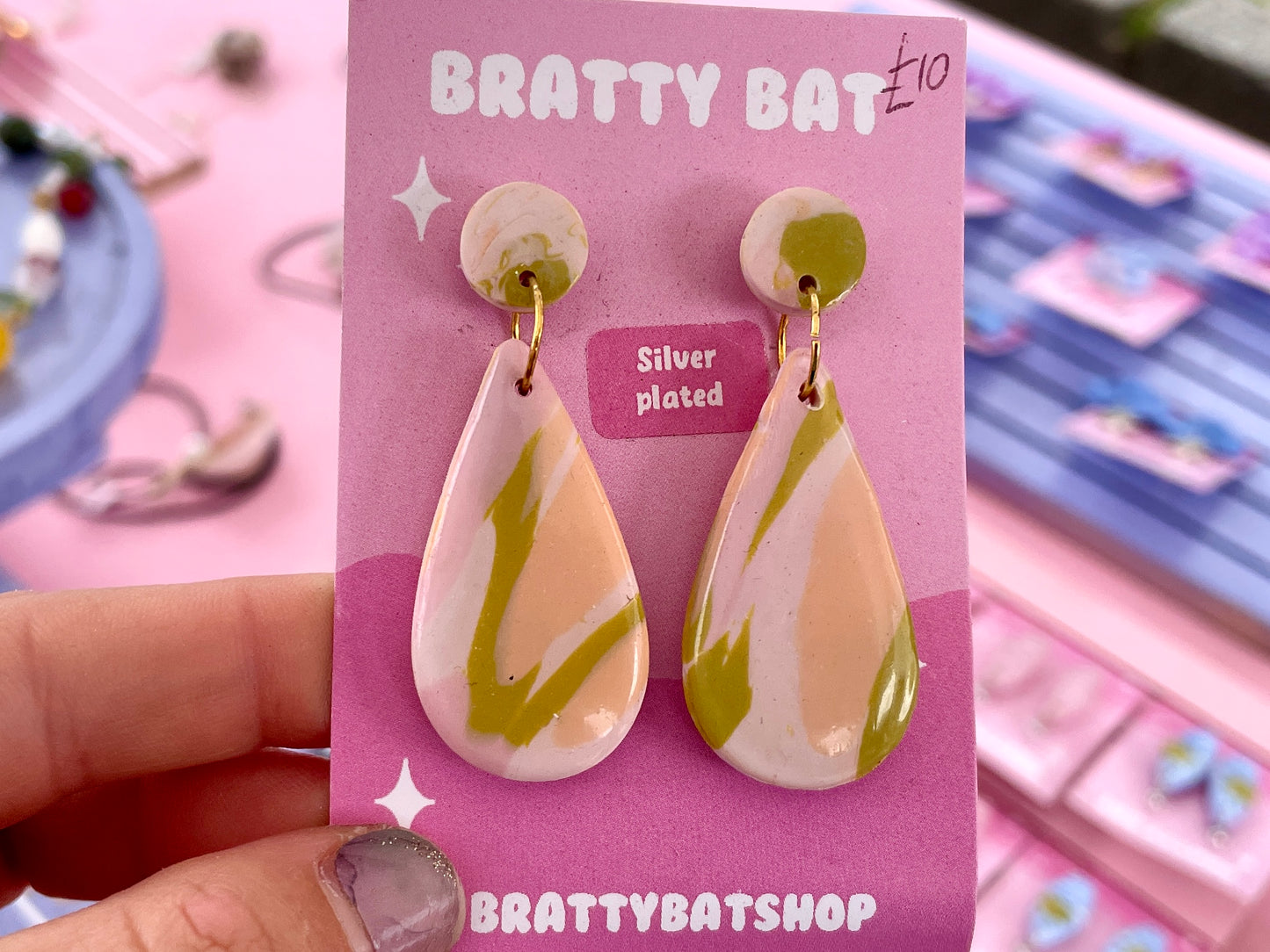 Marbled Muted Colour Earrings