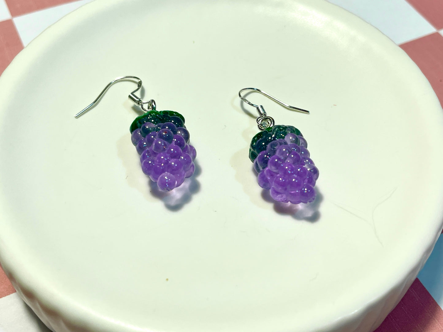 Purple Grape Earrings
