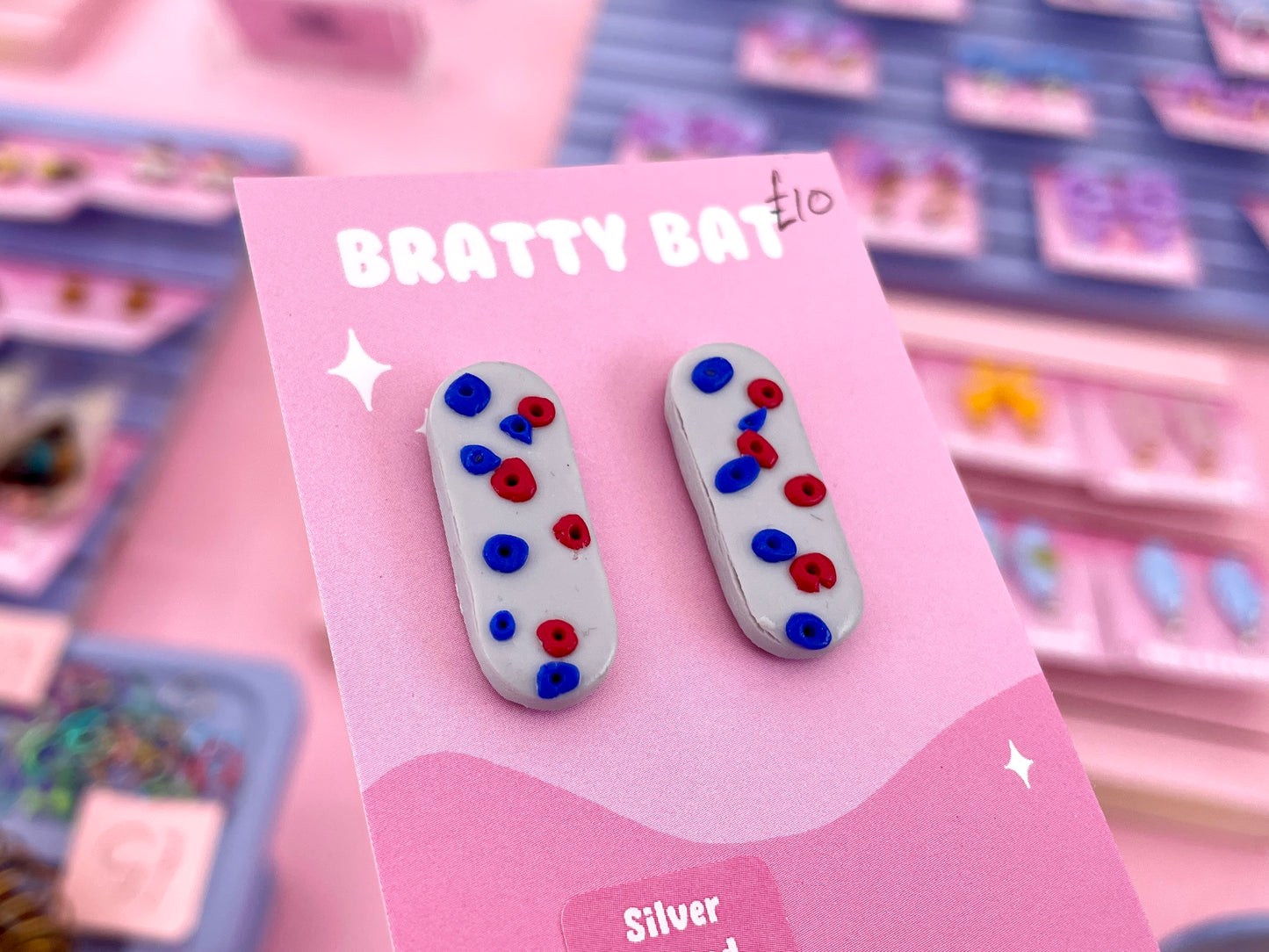 Rock Climbing / Bouldering Wall Stud Earrings - Pill Shaped