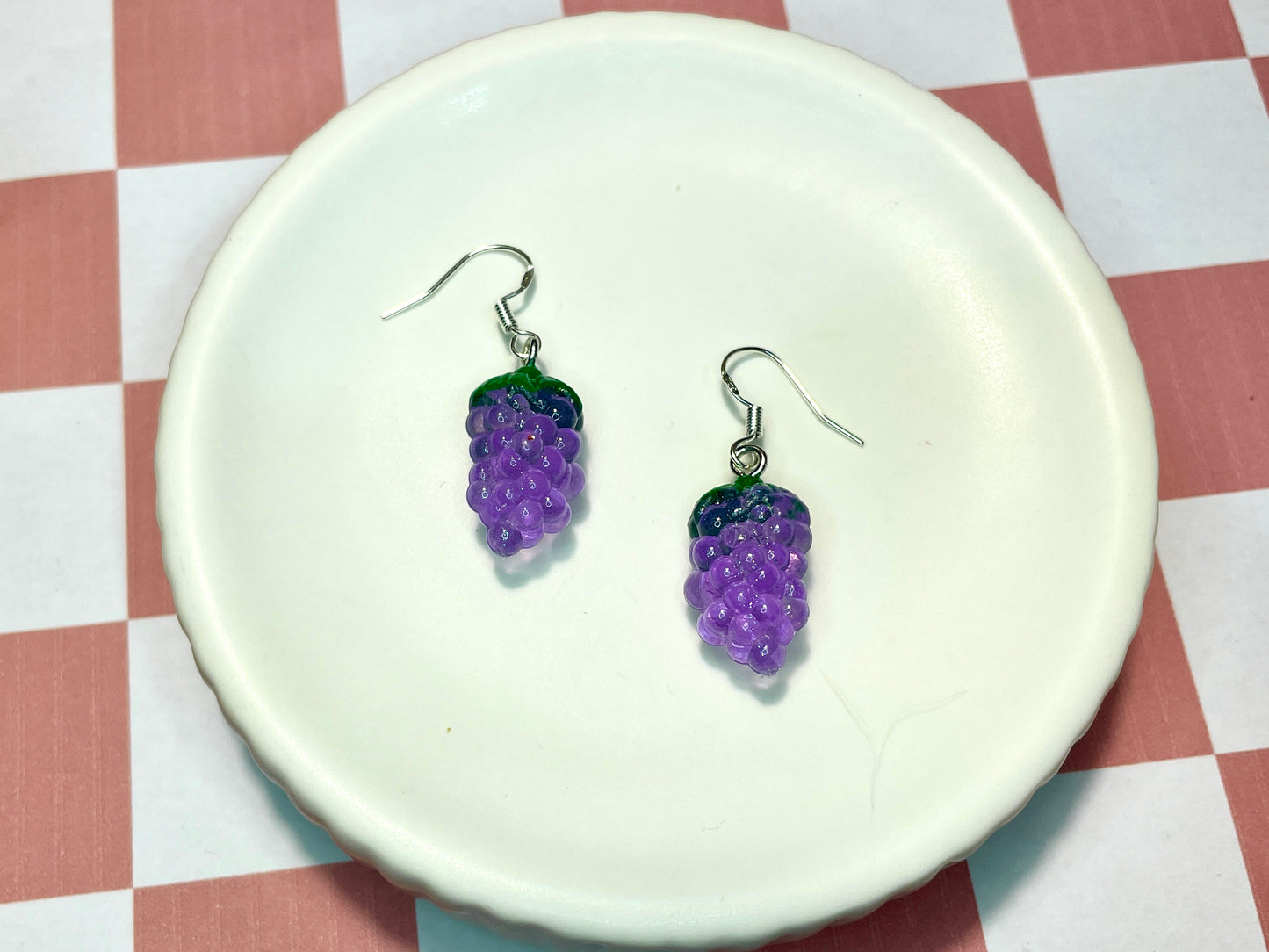Purple Grape Earrings