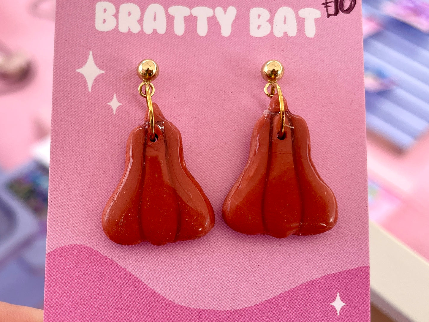Long Pumpkin Earrings