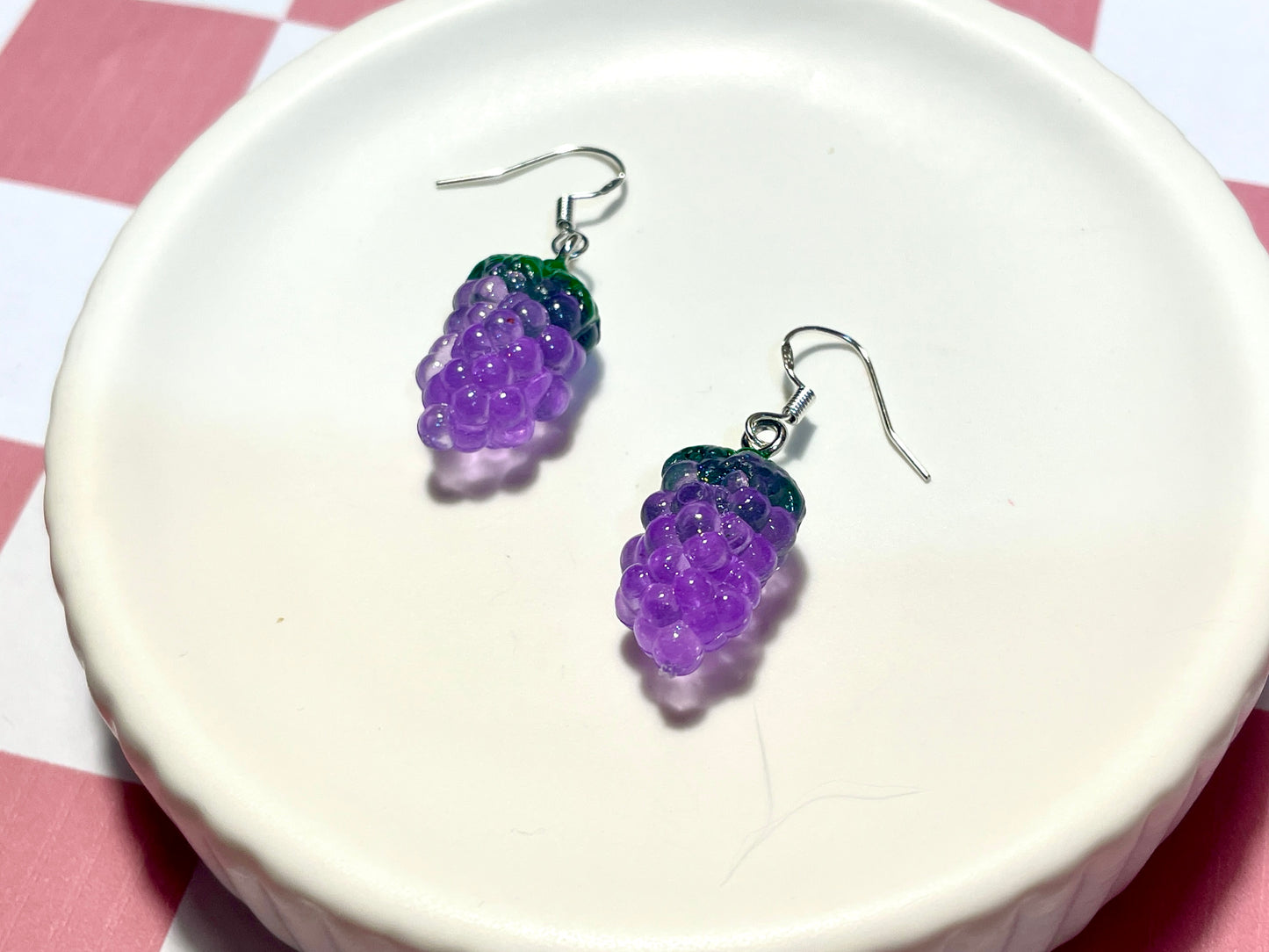 Purple Grape Earrings