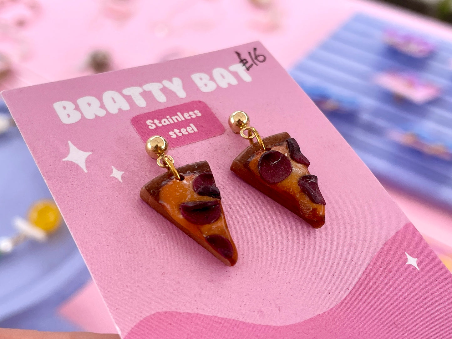 Pepperoni Pizza Earrings