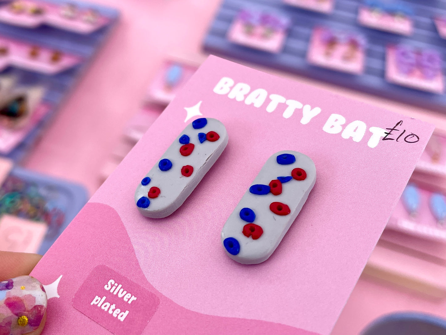 Rock Climbing / Bouldering Wall Stud Earrings - Pill Shaped