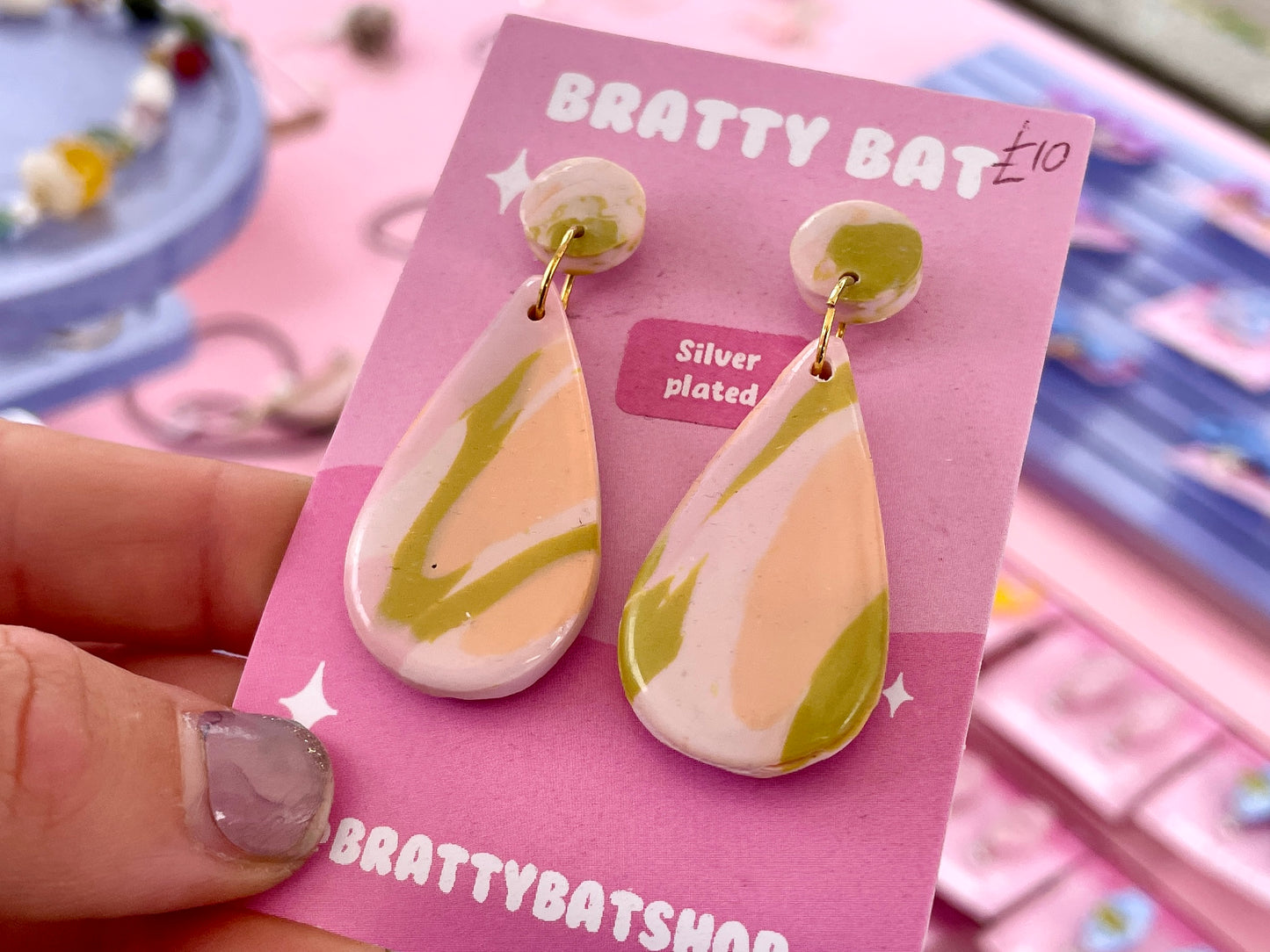 Marbled Muted Colour Earrings