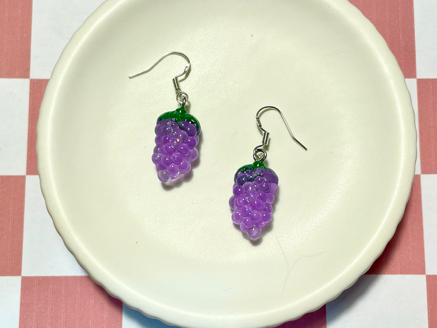 Purple Grape Earrings