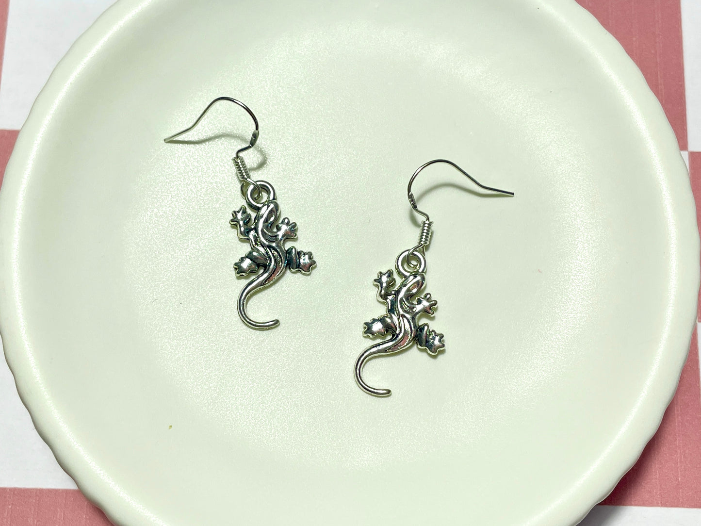Silver Lizard Earrings