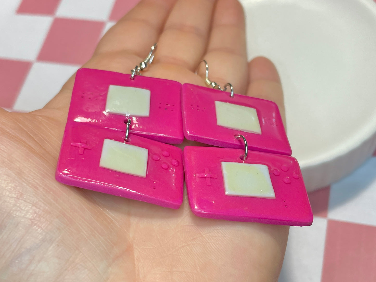 Pink Game Toy Earrings