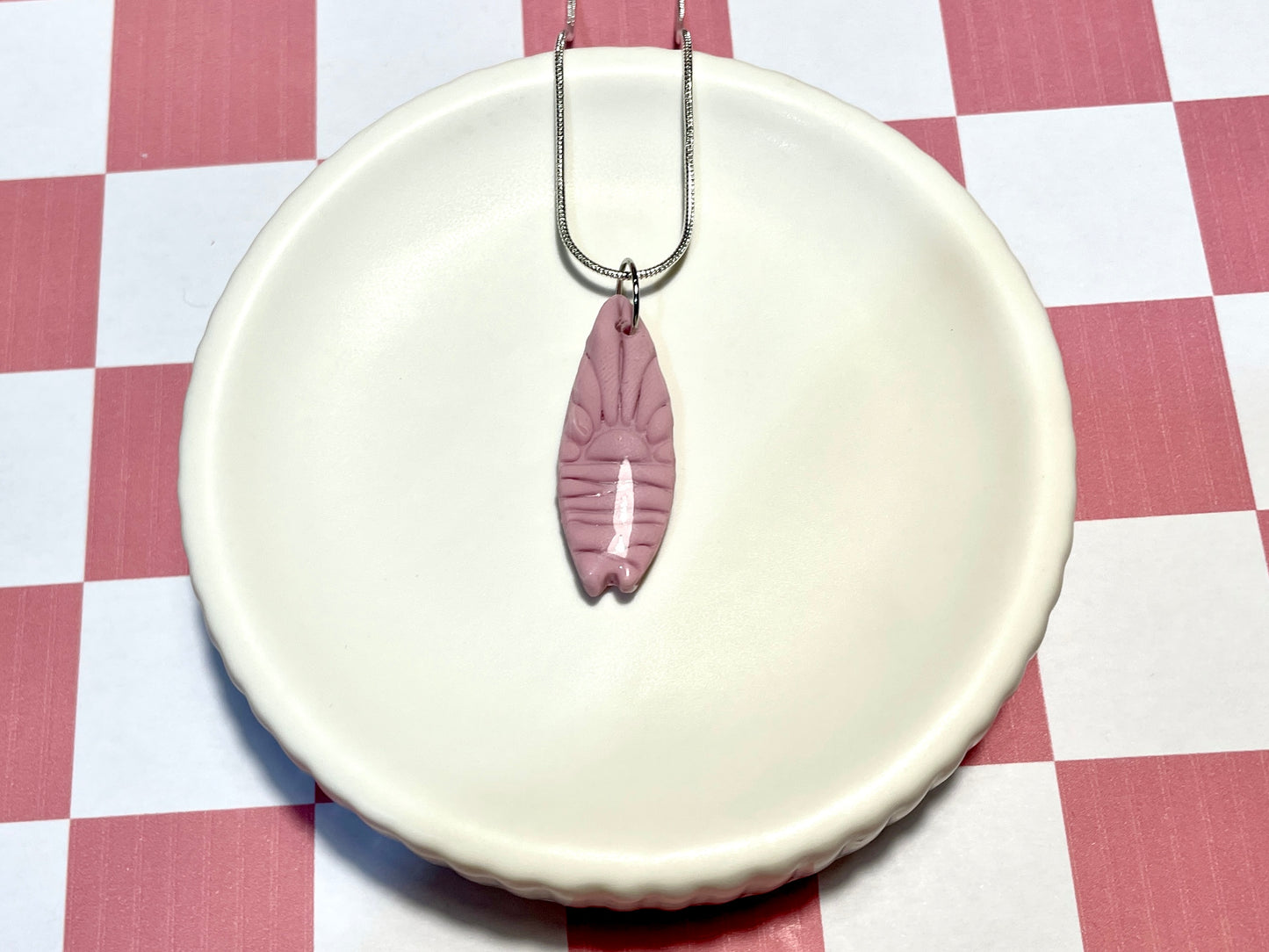 Pink Surfboard Necklace