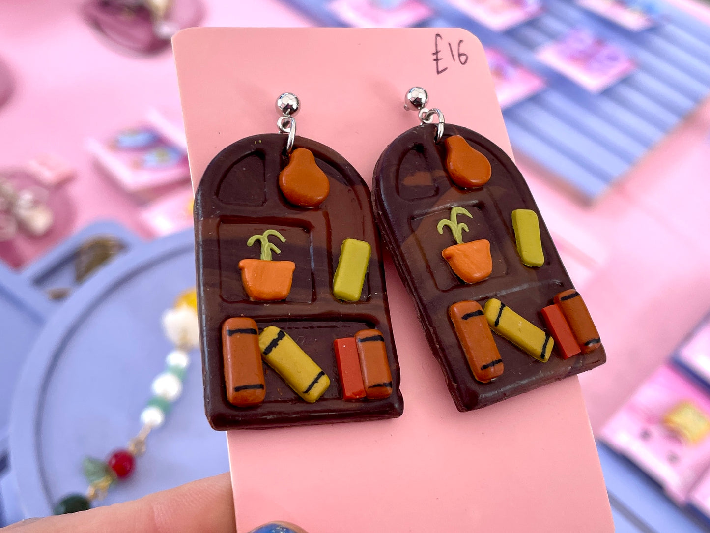 Bookcase Earrings