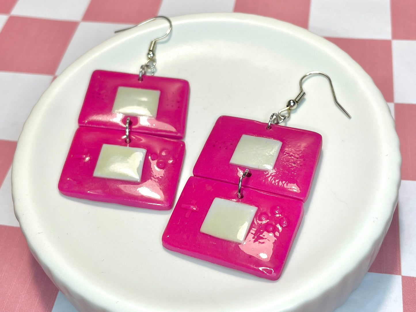 Pink Game Toy Earrings