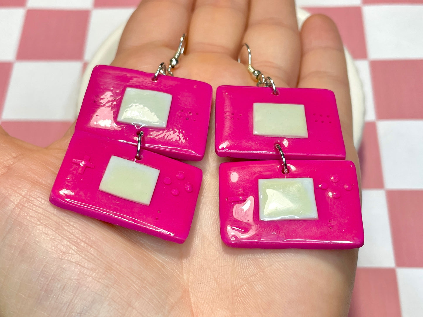 Pink Game Toy Earrings