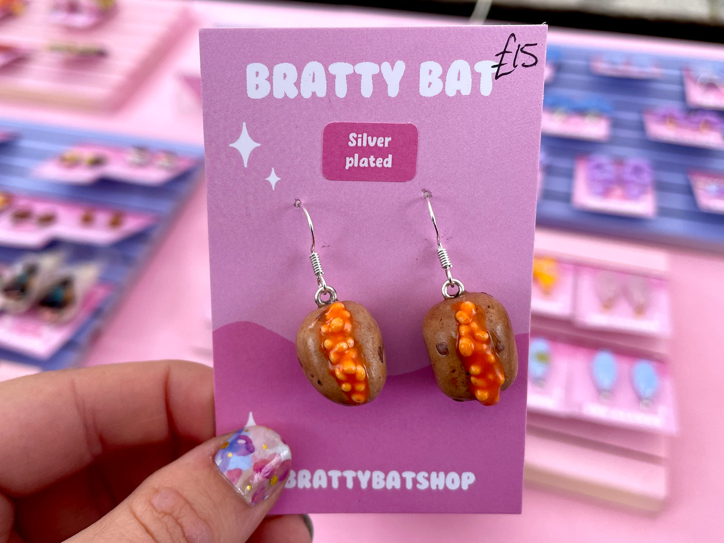 Baked Beans Jacket Potato Earrings