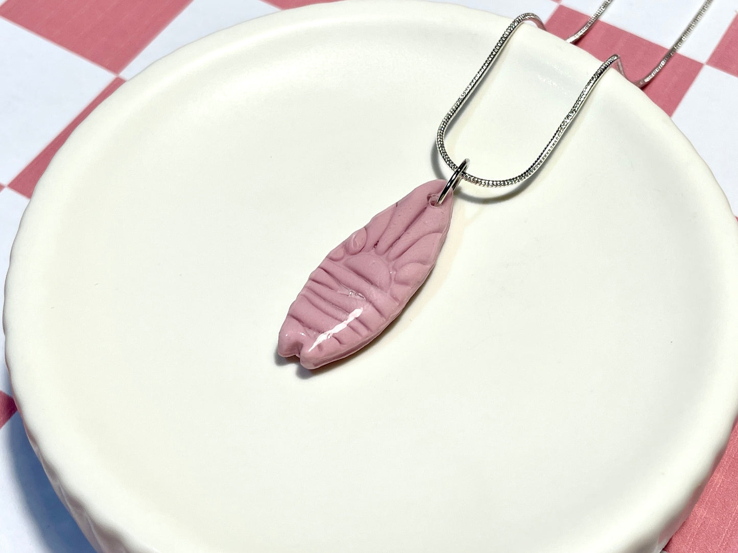 Pink Surfboard Necklace