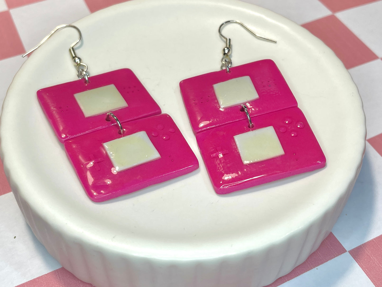 Pink Game Toy Earrings