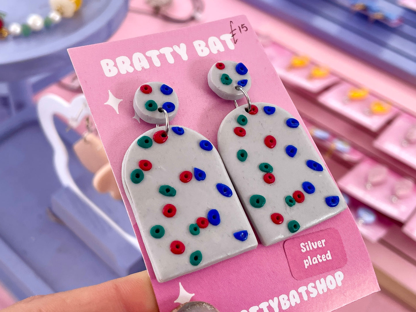 Rock Climbing / Bouldering Wall Stud Earrings - Arch Shaped Dangles