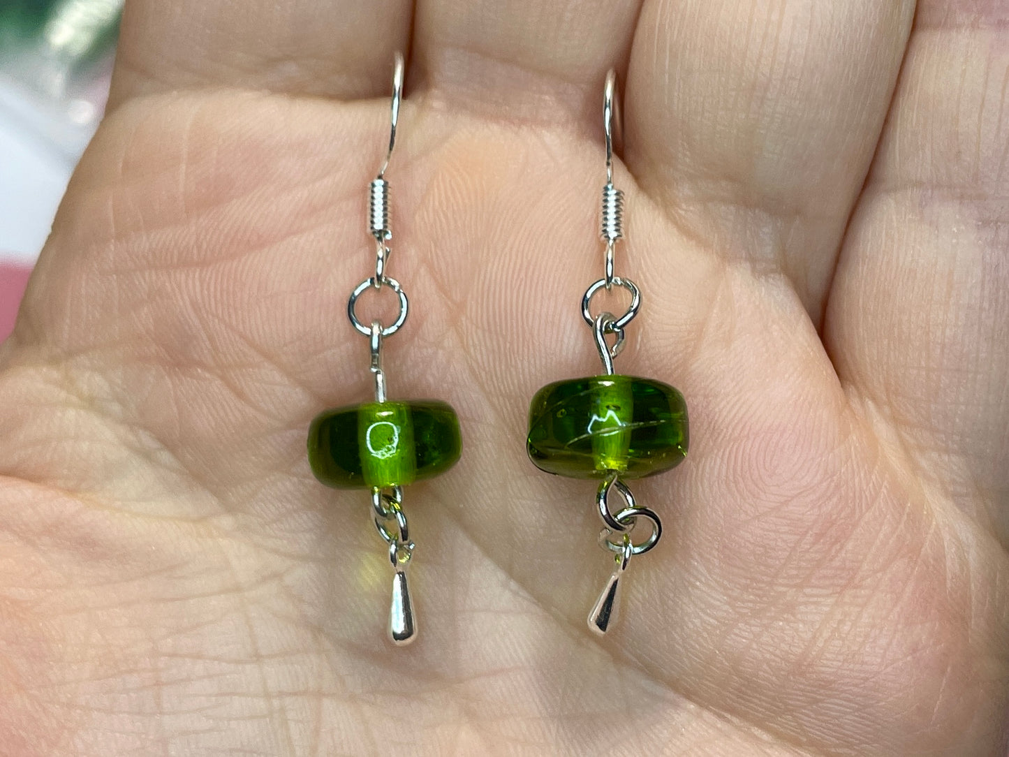 Ivy Drops Silver Earrings