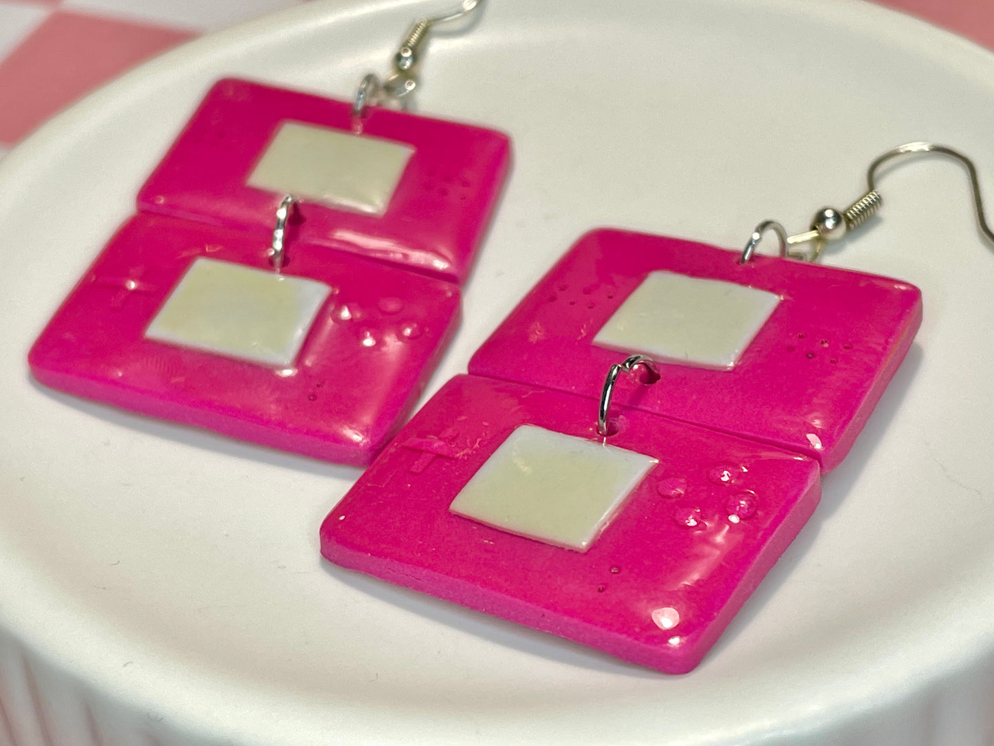 Pink Game Toy Earrings