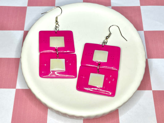 Pink Game Toy Earrings