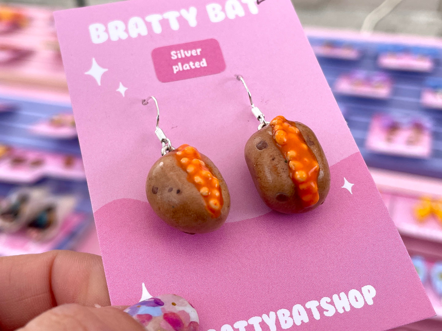 Baked Beans Jacket Potato Earrings