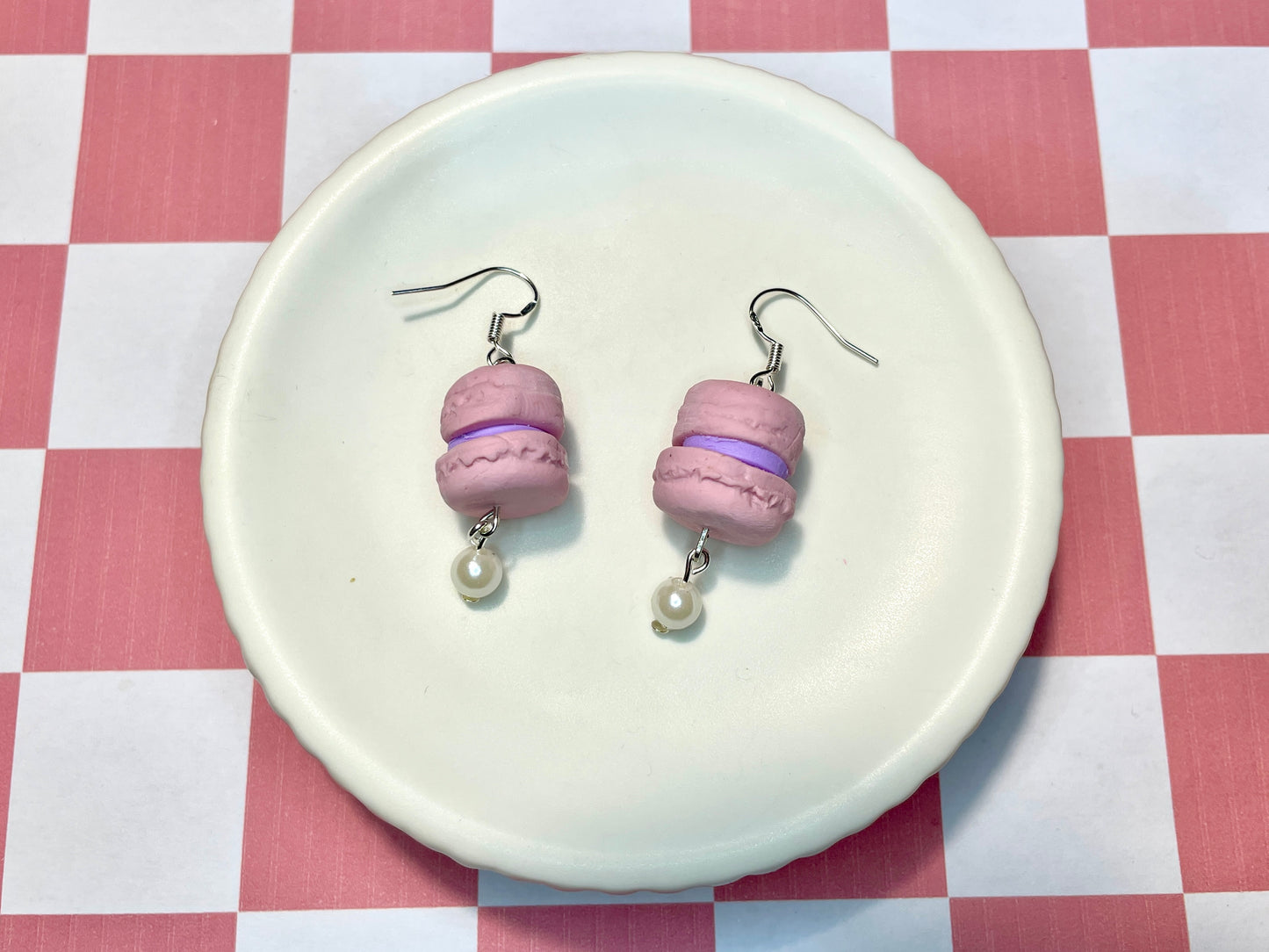 Pink Macaron Earrings