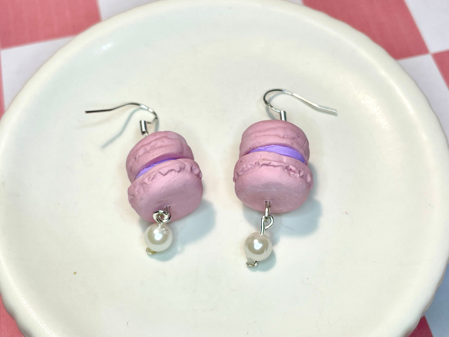 Pink Macaron Earrings