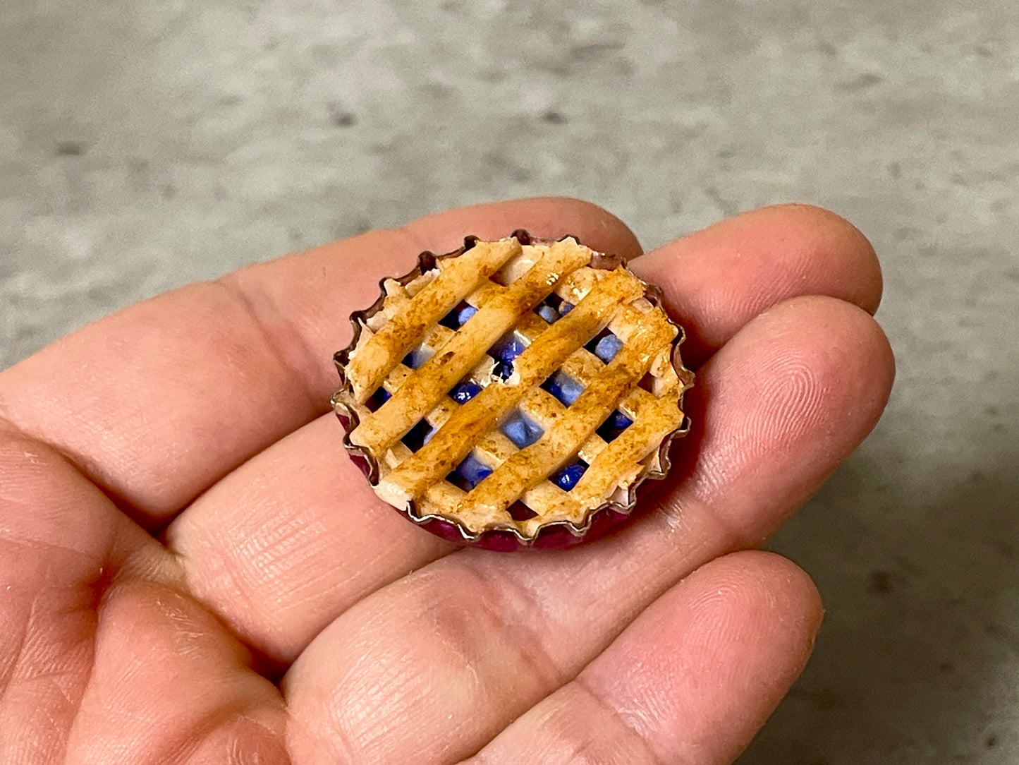 Blueberry Pie Bottlecap Incense Burner