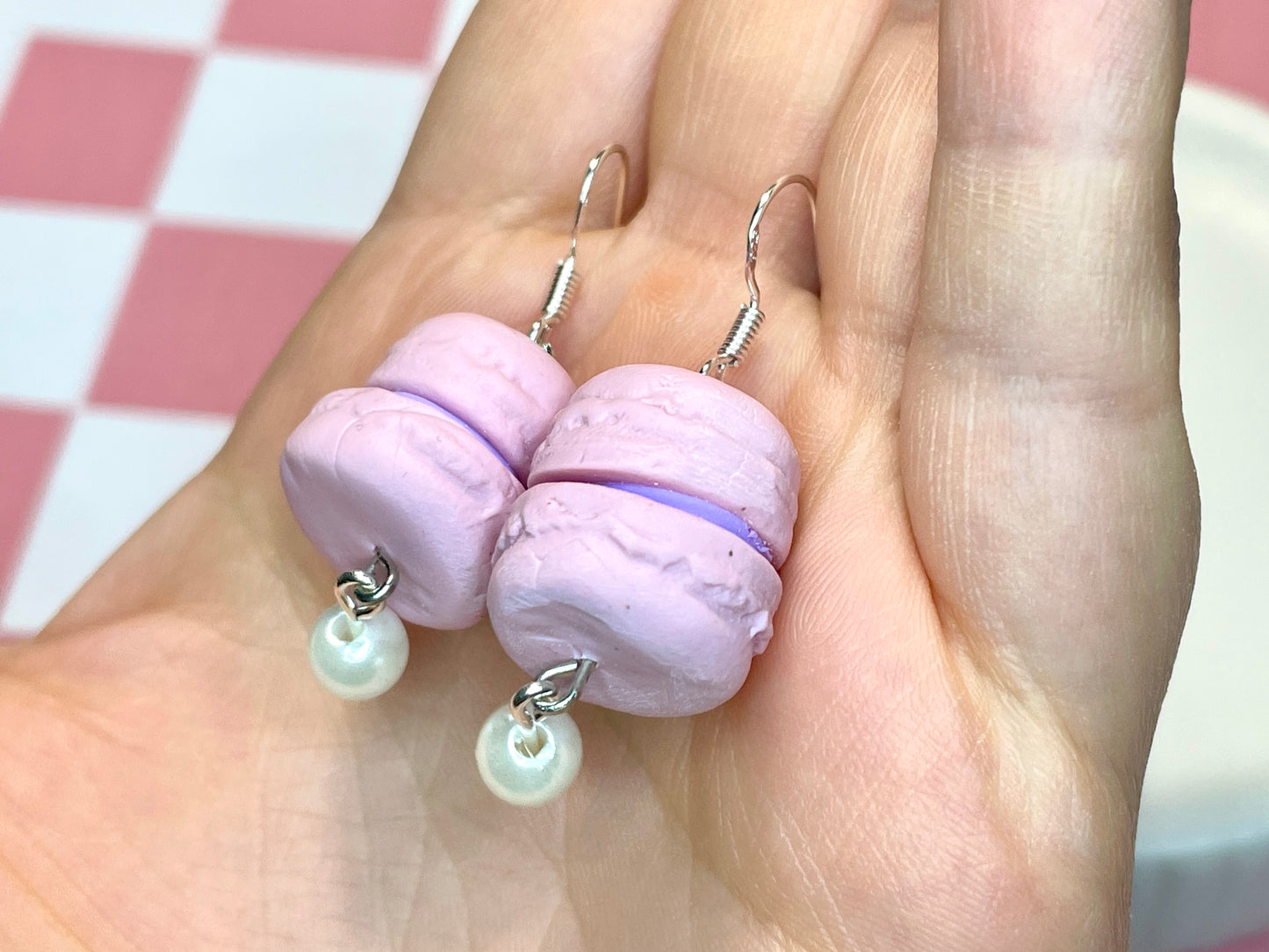 Pink Macaron Earrings