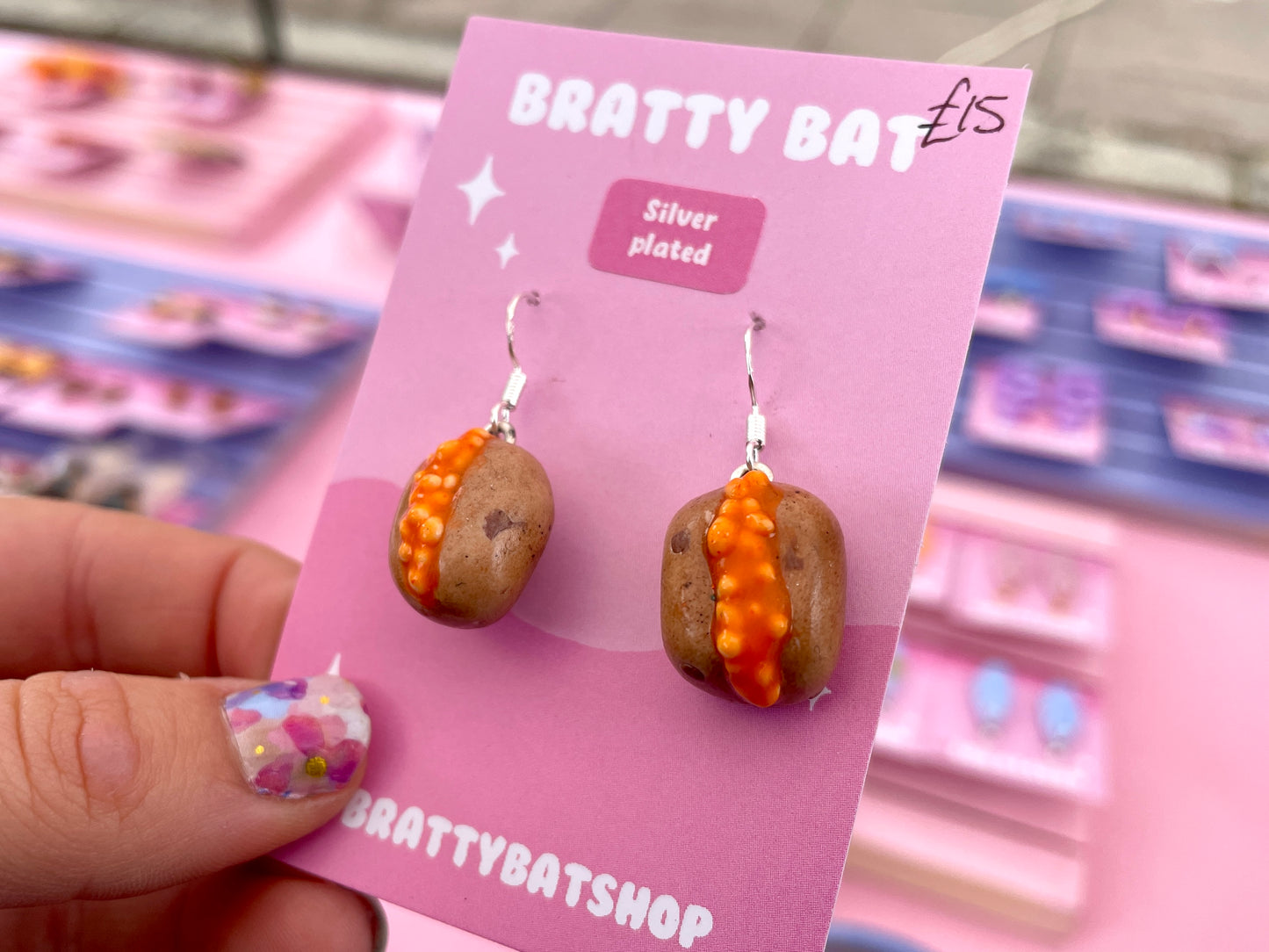 Baked Beans Jacket Potato Earrings