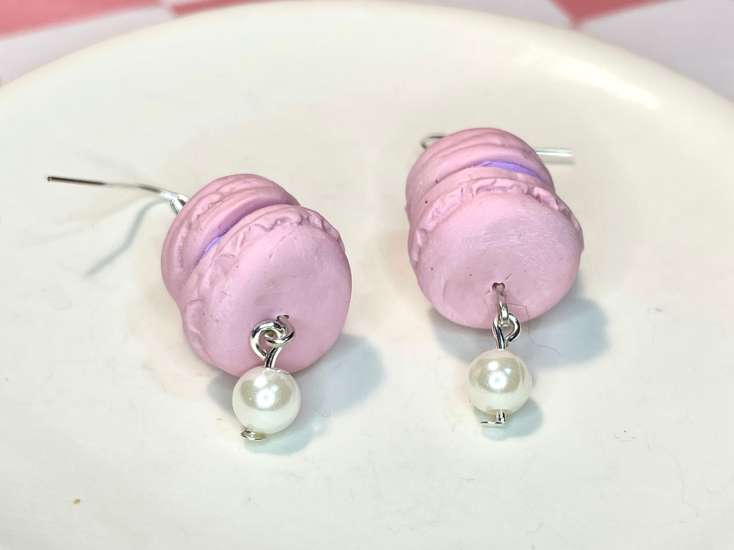 Pink Macaron Earrings