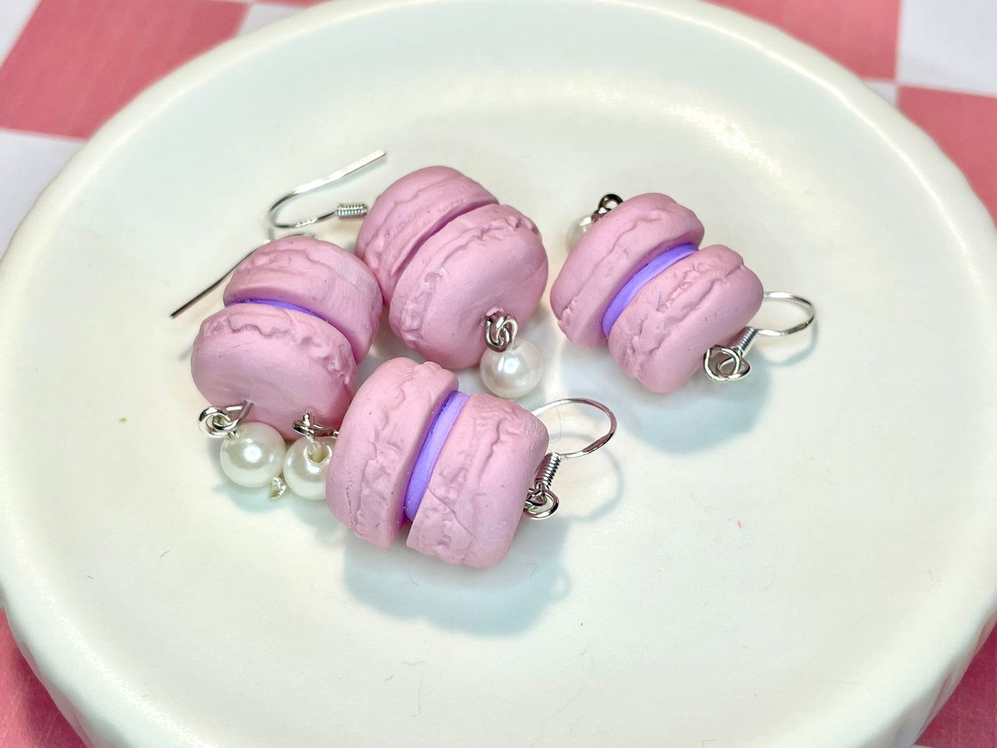 Pink Macaron Earrings