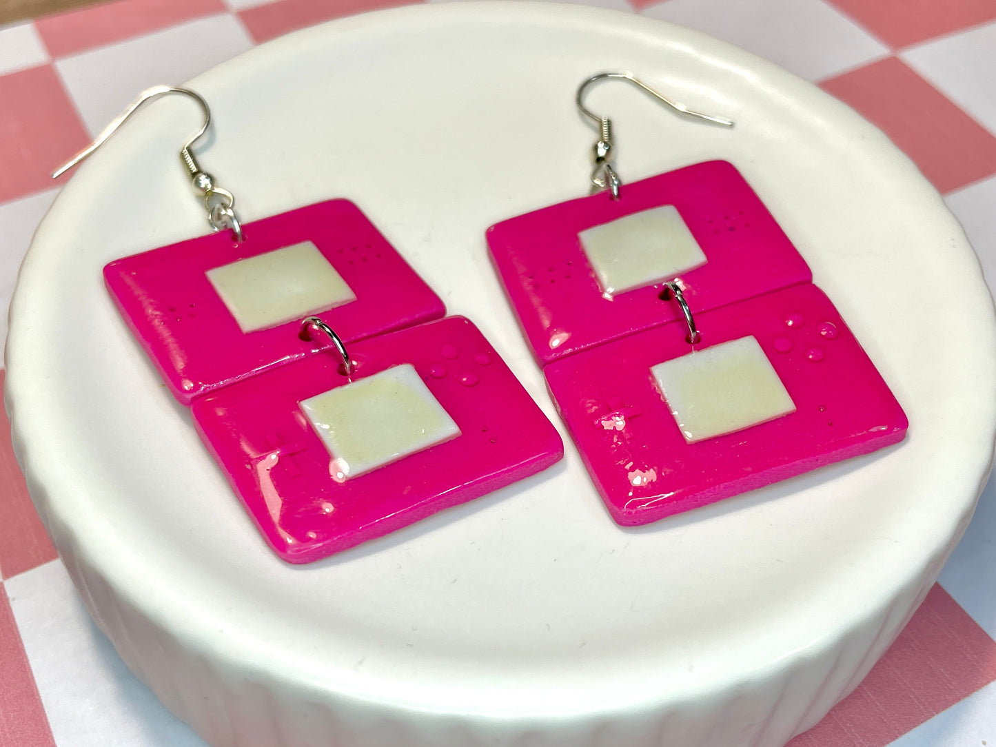 Pink Game Toy Earrings