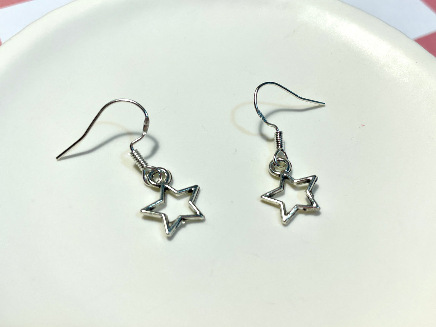 Tiny Silver Star Earrings