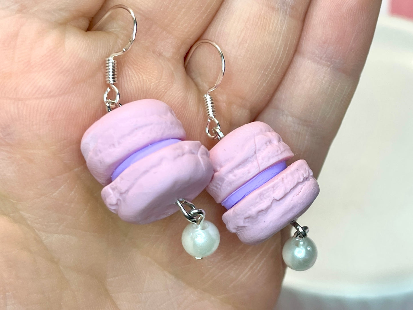 Pink Macaron Earrings