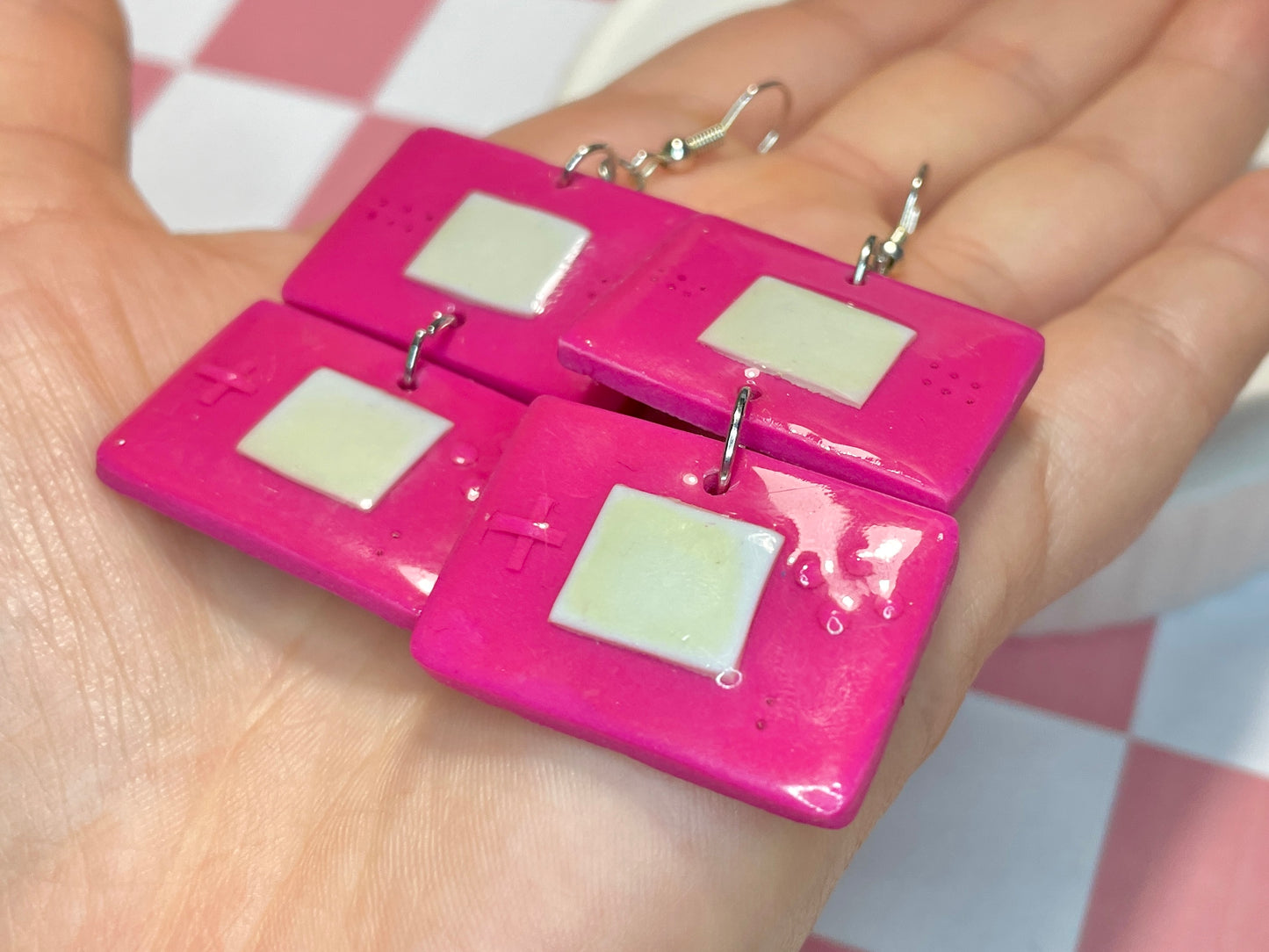 Pink Game Toy Earrings