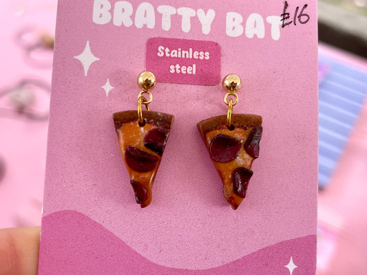 Pepperoni Pizza Earrings