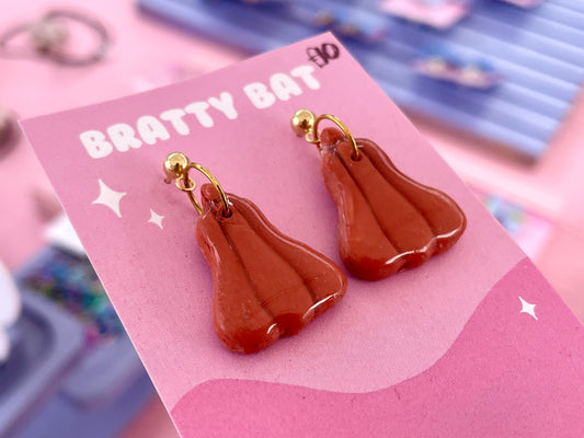 Long Pumpkin Earrings
