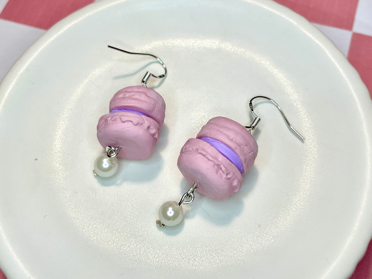 Pink Macaron Earrings