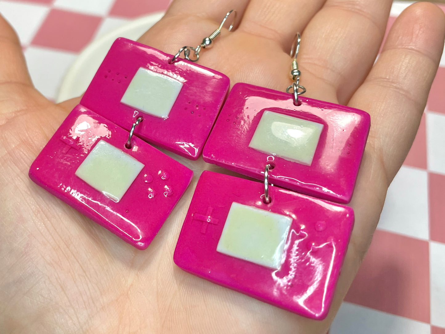 Pink Game Toy Earrings