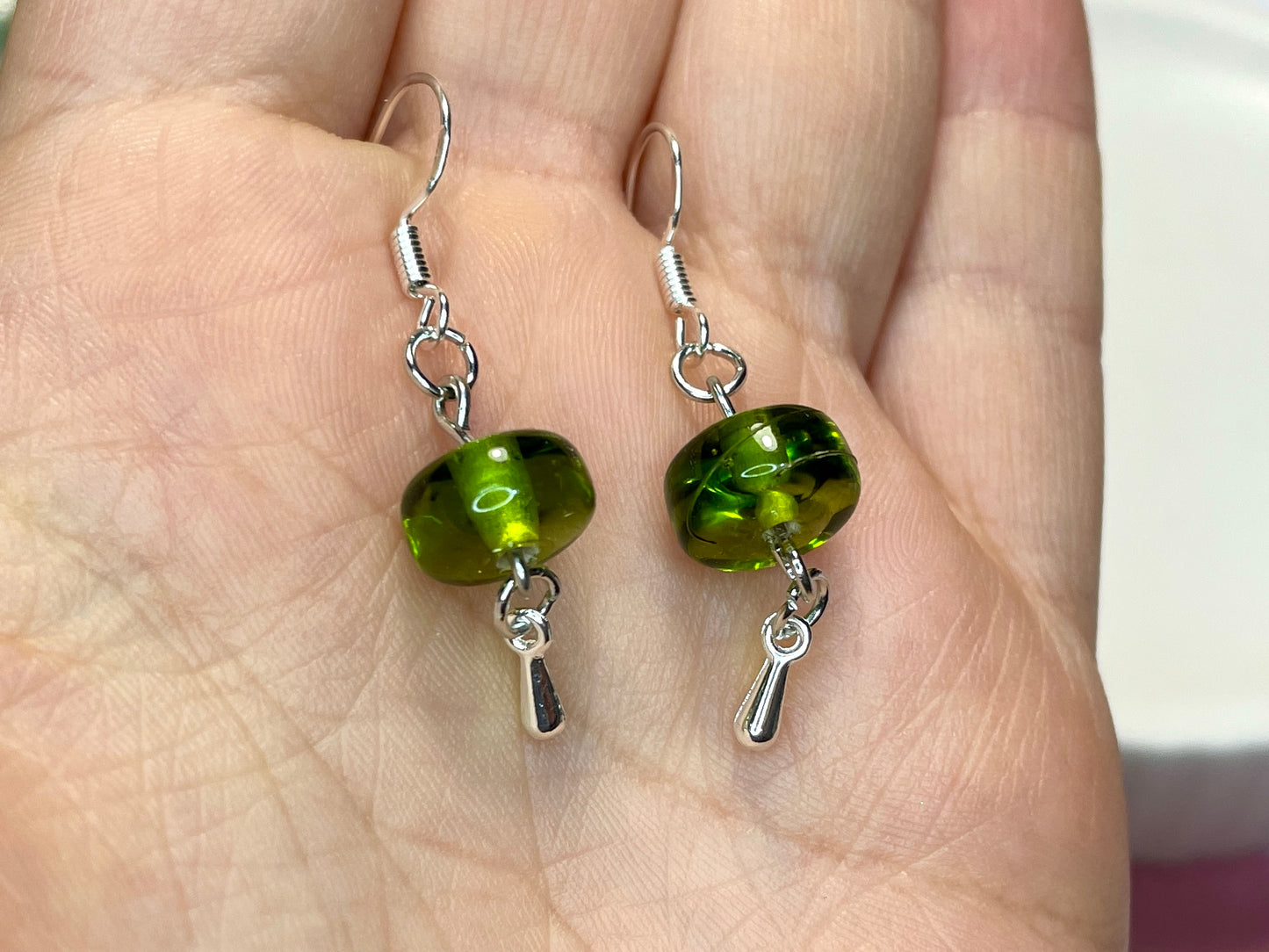 Ivy Drops Silver Earrings