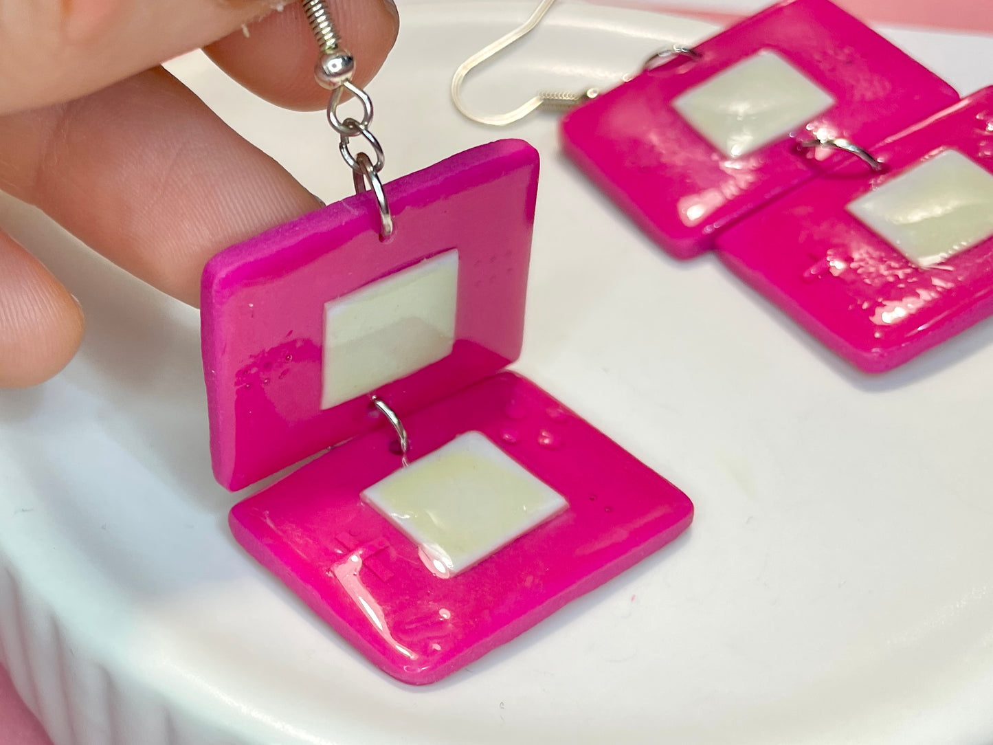 Pink Game Toy Earrings